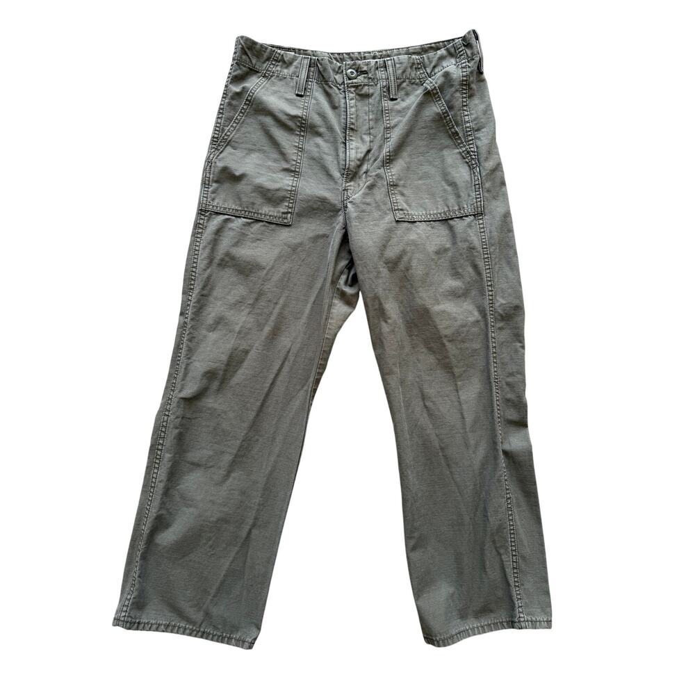Levi's‎ Ribcage Straight Olive Green Cargo Pants Pockets 31 High Waist Women's